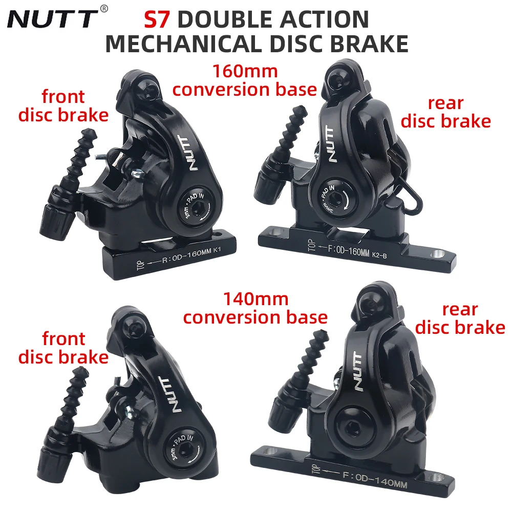 NUTT S7 MTB Brakes Mountain Bike Dual Piston Drive Disc Brake Caliper Bicycle Brake 160mm Rotor Bicycle Parts Disc Brake