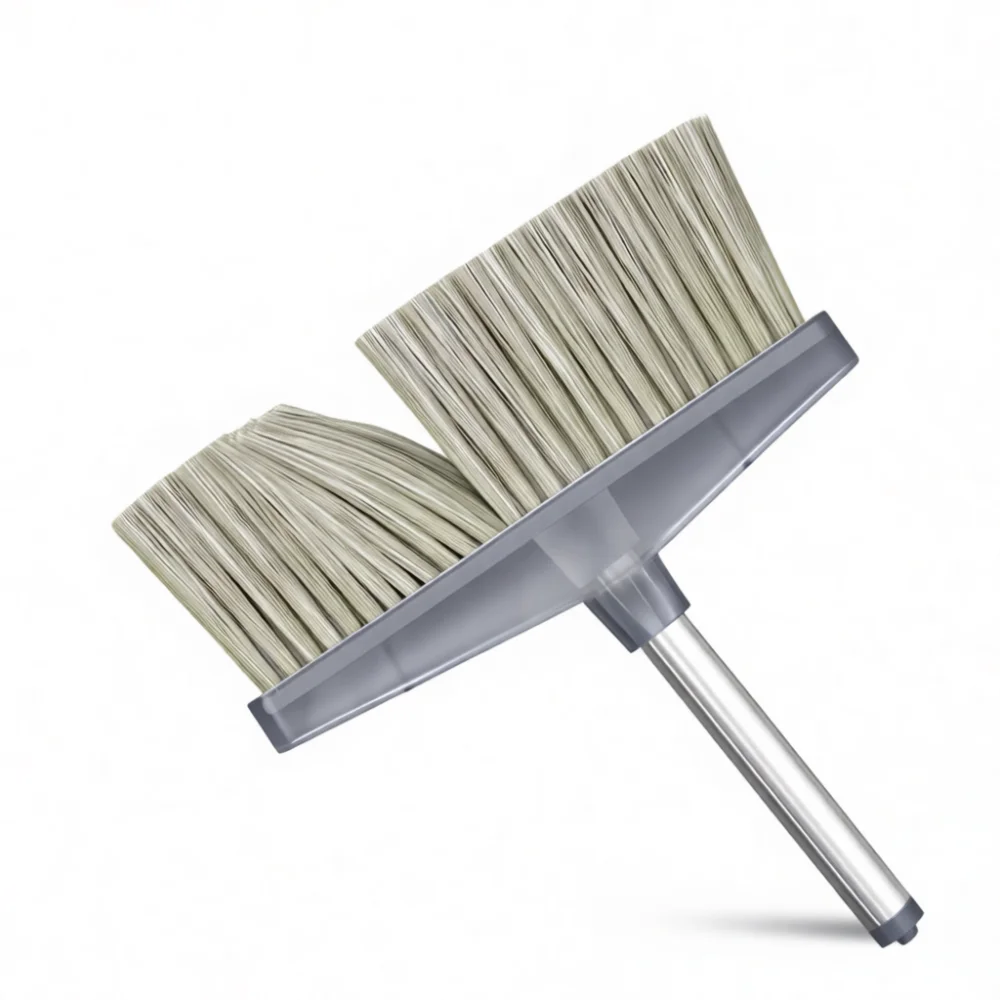 Premium Household Sweeper Set Broom Dustpan Combination Transparent Design Effective Hair Picking Tool For Kitchen Bathroom Offi