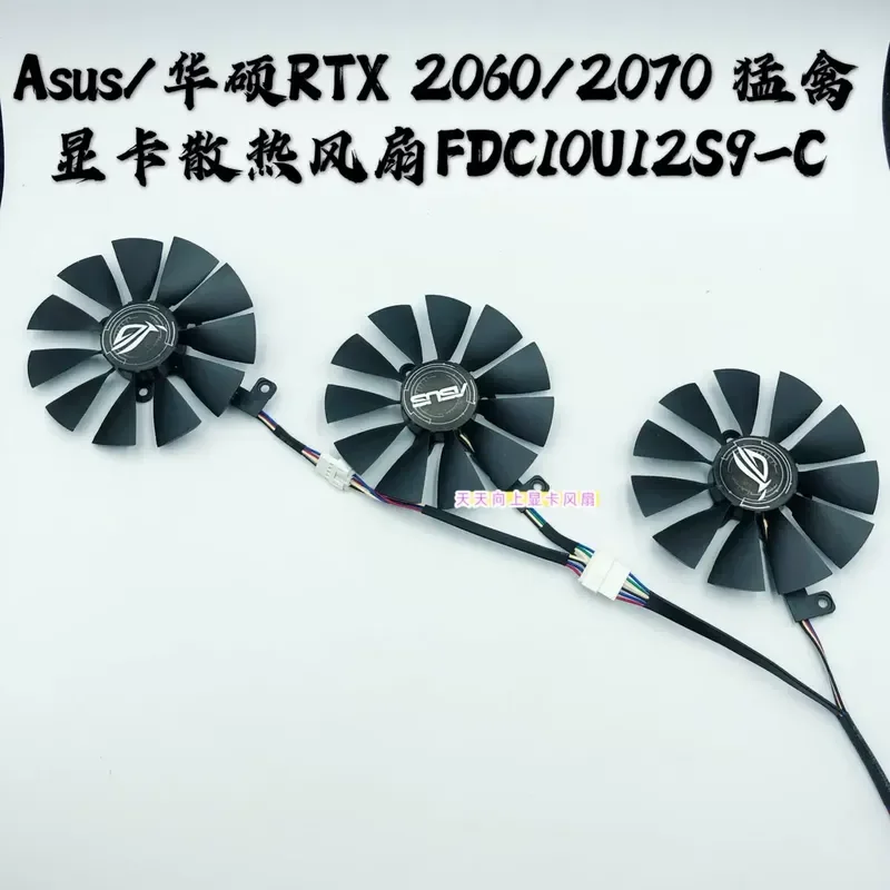New Original for Asus RTX 2060 2070 Raptor Graphics Cooling Fan FDC10U12S9-C