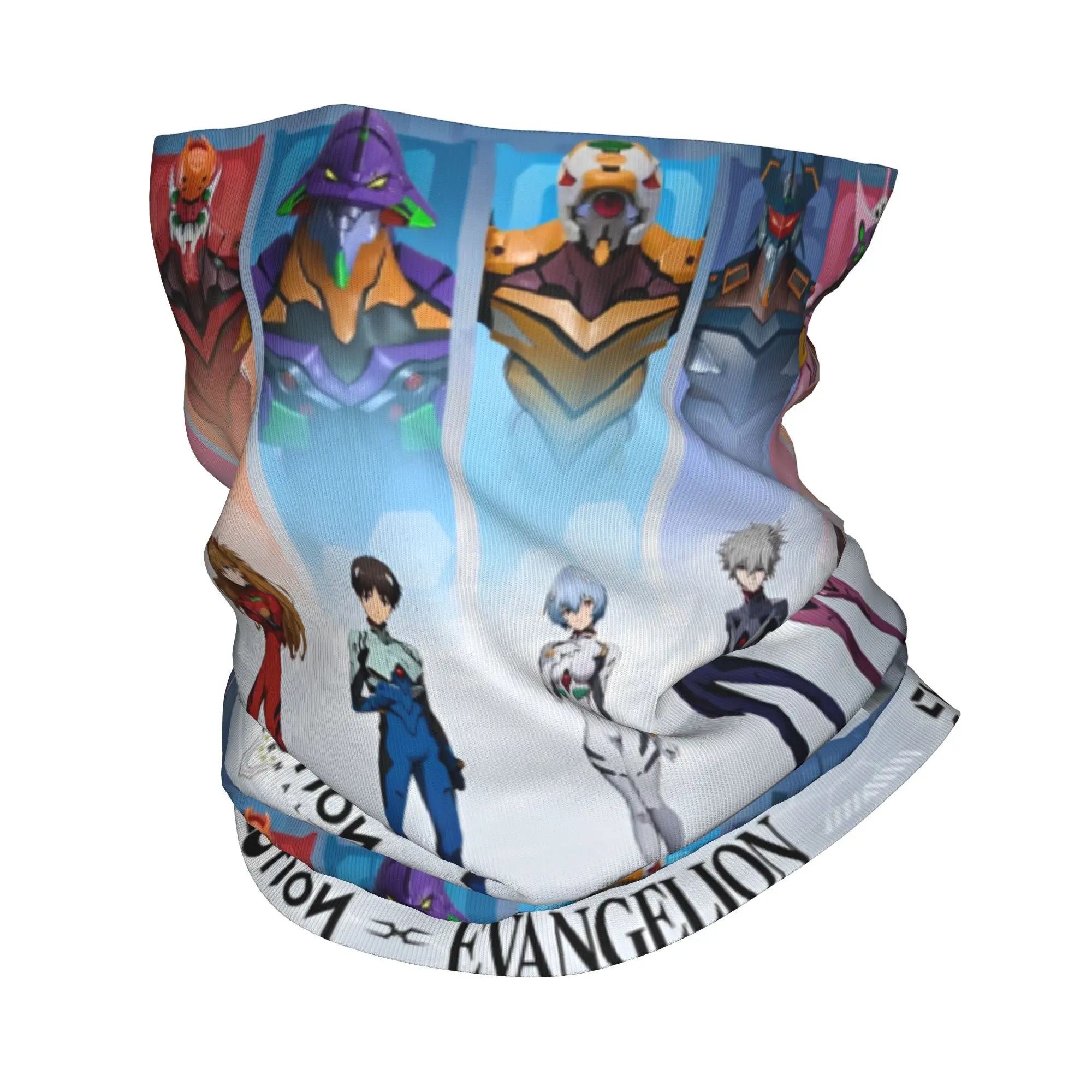 Custom E-Evangelions Bandana Neck Warmer Men Women Winter Ski Hiking Scarf Gaiter Hip Hop EVA Anime Face Cover