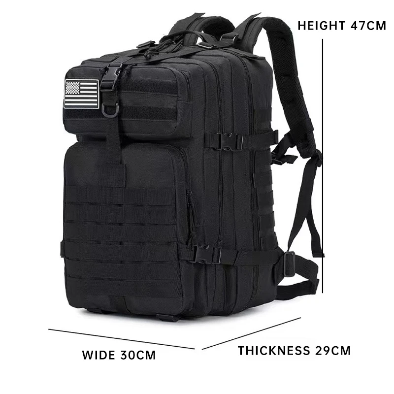 Large capacity camping and hiking backpack, outdoor adventure 3P tactical bag, multifunctional travel waterproof bag,hunting bag