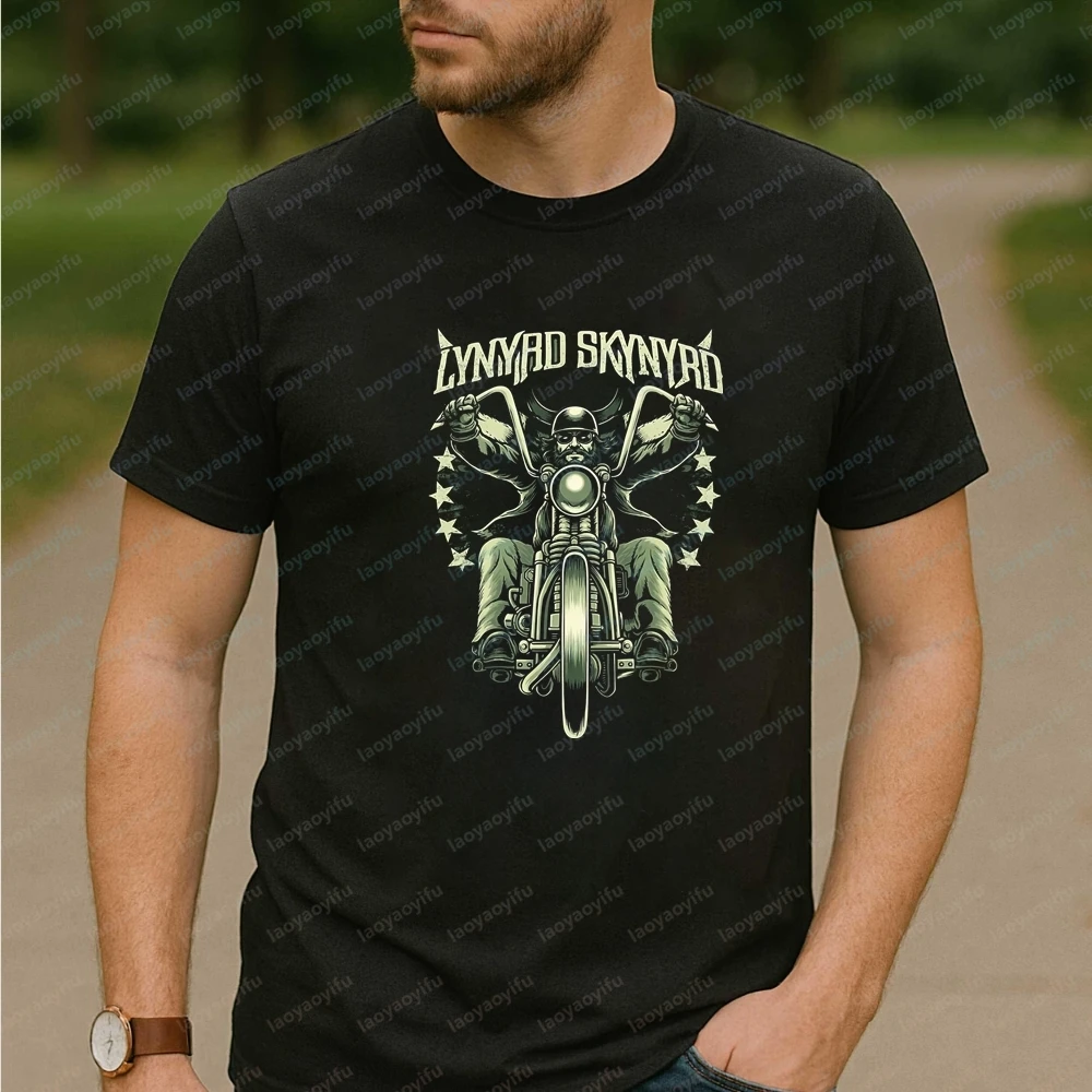 Lynyrd Skynyrd Band's Summer Fashion Short-sleeved Men's and Women's Universal Shirt Pattern Comfortable T-shirt