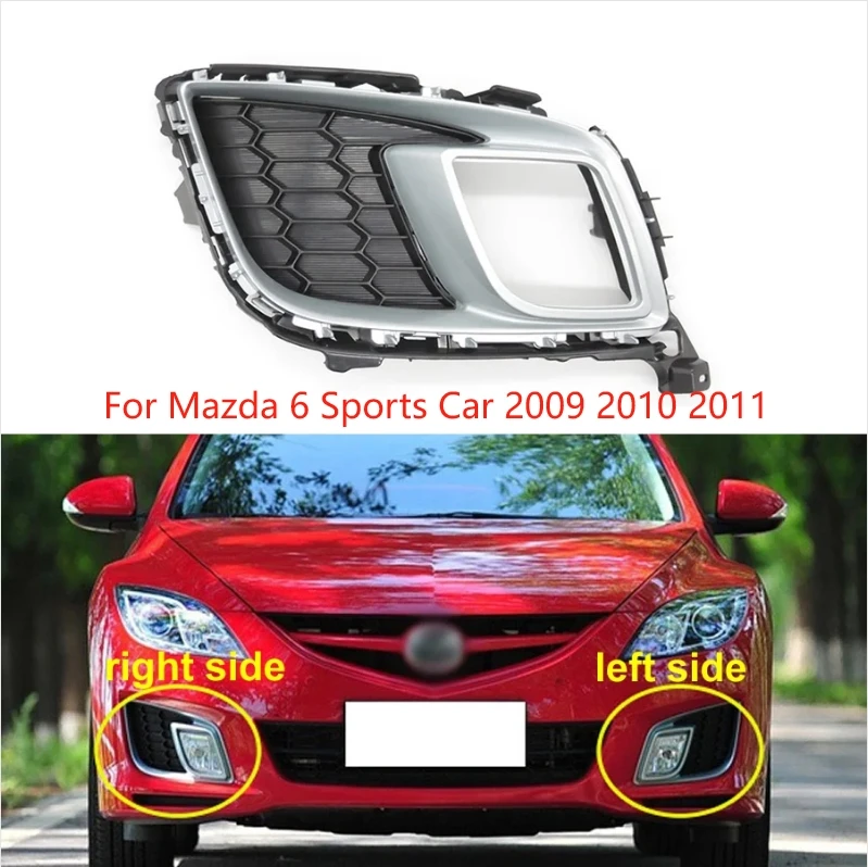 For Mazda 6 Sports Car 2009 2010 2011 Front Bumper Grille Fog Lights Box Frame Fog Light Cover Fog Lamp Shell