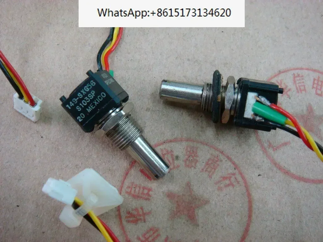3 Stück Gebraucht MEXICO 149-SXG56 S103SP 10K versiegeltes Potentiometer, Schaftlänge 22 mm x 6,35 mm