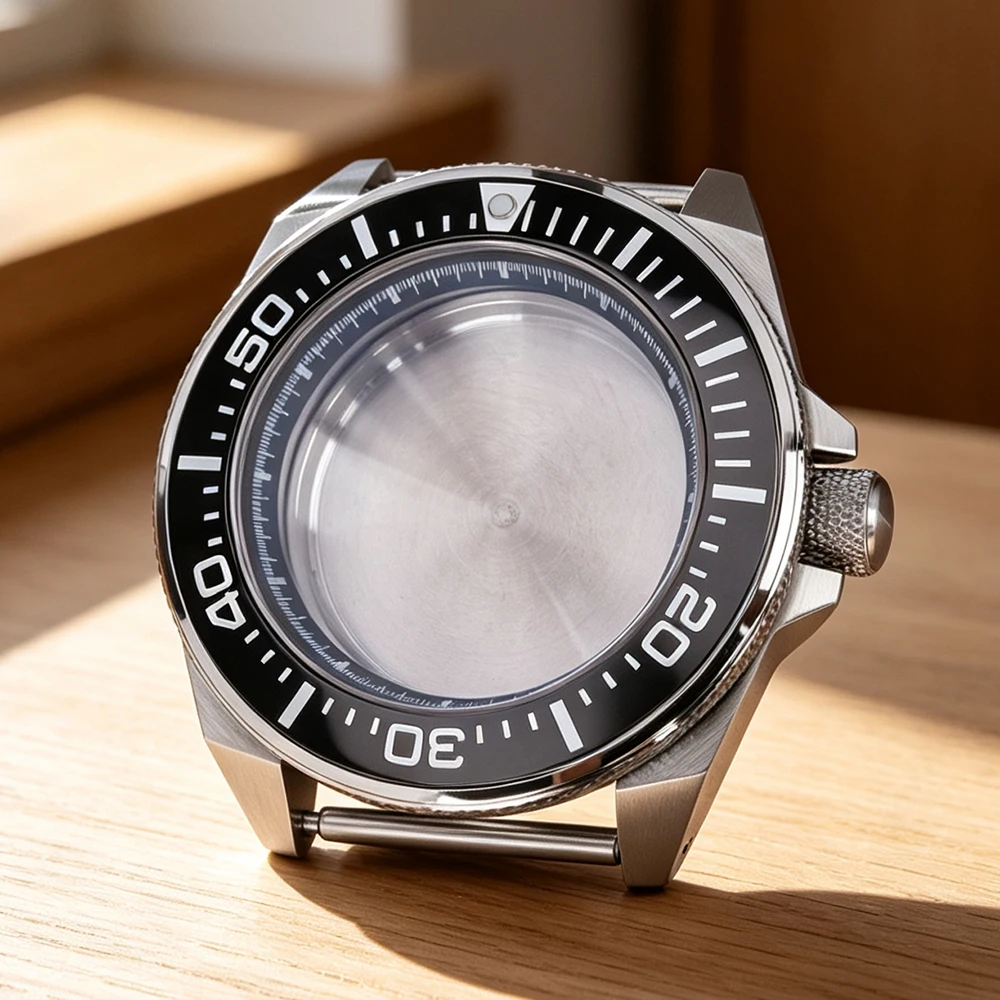 Hot Sale Black 43MM Men's Watch Case Sapphire Glass Waterproof For PROSPEX King Samurai NH35 NH36 NH38 NH34 Movt Stainless Steel