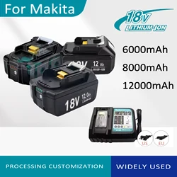 100% New For Makita 18V tools Battery for 18v drill Replacement Batteries BL1830B BL1850B BL1860B BL1815 BL1830 BL1840