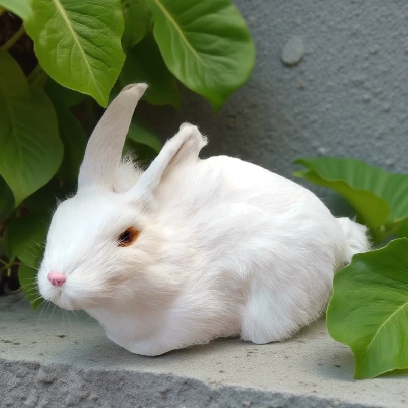 

Simulation White Rabbit Plush Toy Stuffed Animal Bunny Model Doll Cute Animal Figurine Children's Gift Photo Prop 26cm DY10490