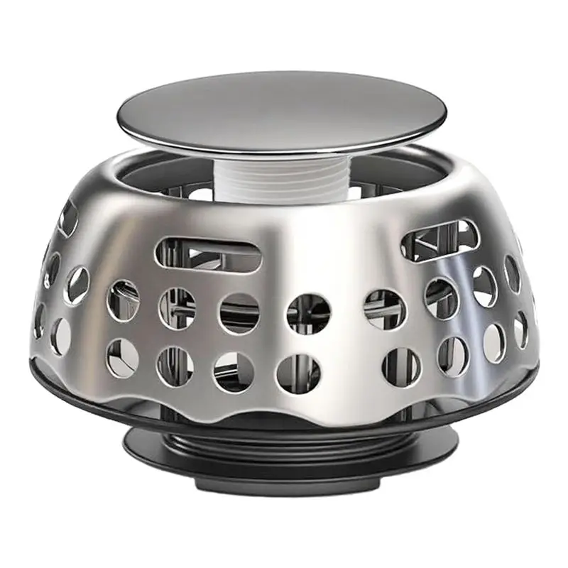 

N96R -Up Tub Stopper With Strainer Shower Drain Hair Catcher Water Blocking Filter