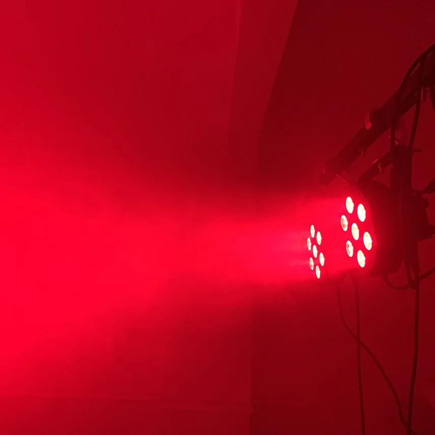 7X18W LED Flat SlimPar RGBWA UV  Light 6in1 LED DJ Wash Light Stage dmx light  Stage lighting led light