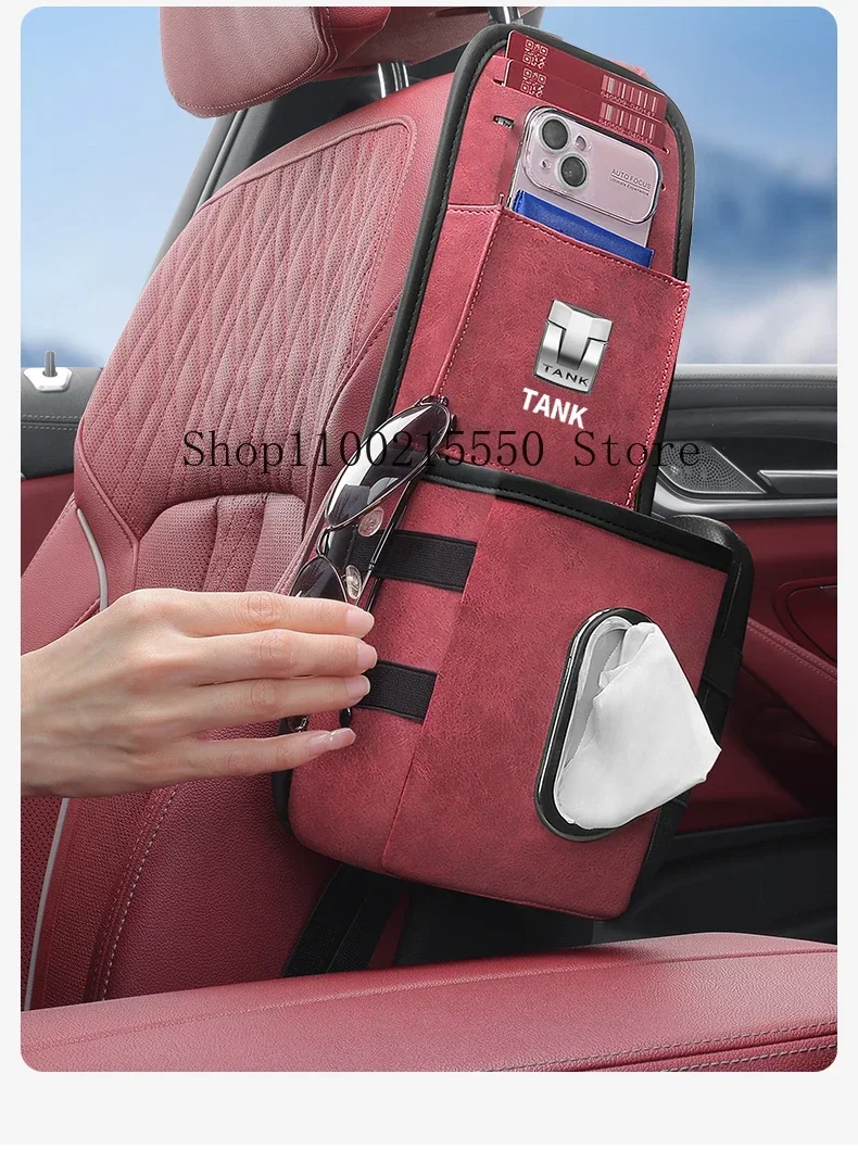 

Seat Side Storage Bag Tissue Box Hanging Car Tissue Bag Interior Styling Accessories For Tank 300 400 500 700