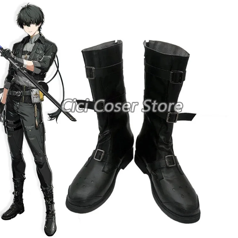 

Мужская обувь для косплея Game Wuthering Waves Rover, вечерние костюмы для Хэллоуина, карнавала, аксессуары для ролевых игр, черные ботинки для мужчин и женщин