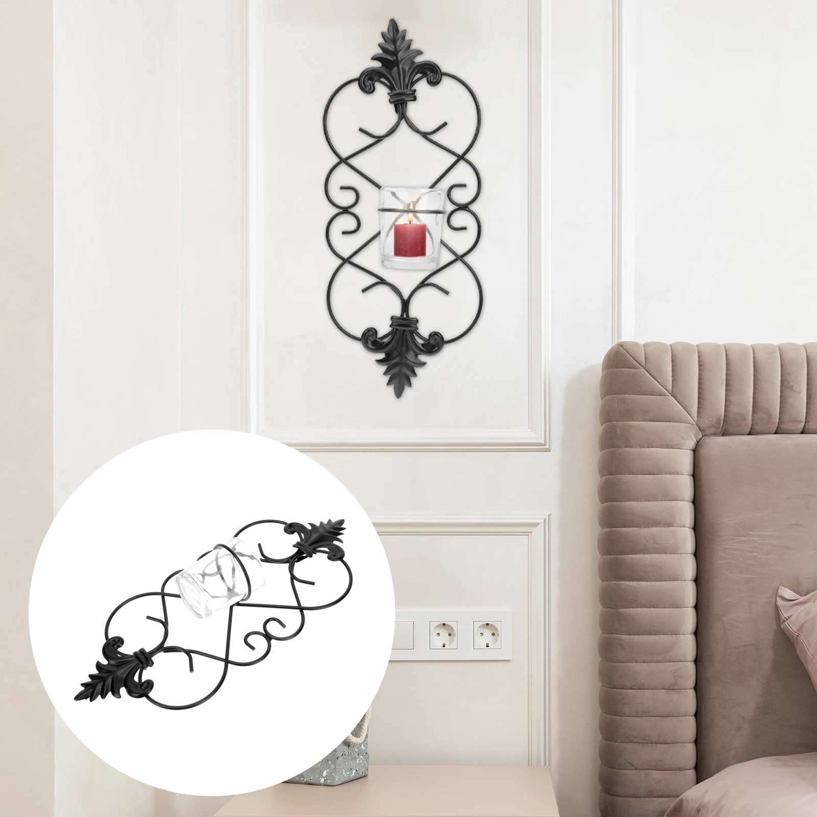 

1pc Wall-Mounted Holder Materials Conical Design Decorative Props Romantic Atmosphere Affordable Price