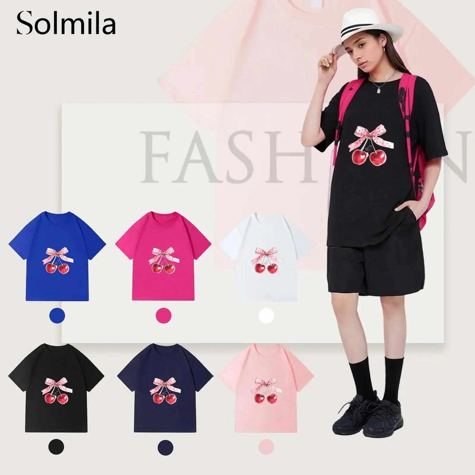 

T Shirt For Women Print Casual Short Sleeve T-Shirts Fashion Streetwear Crew Neck Pullover Female Summer Slim Cotton Tops Tees