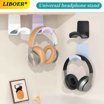 Support de casque universel adhésif en plastique, Support mural sous le bureau, Support de casque pour jeu, Support d'écouteurs