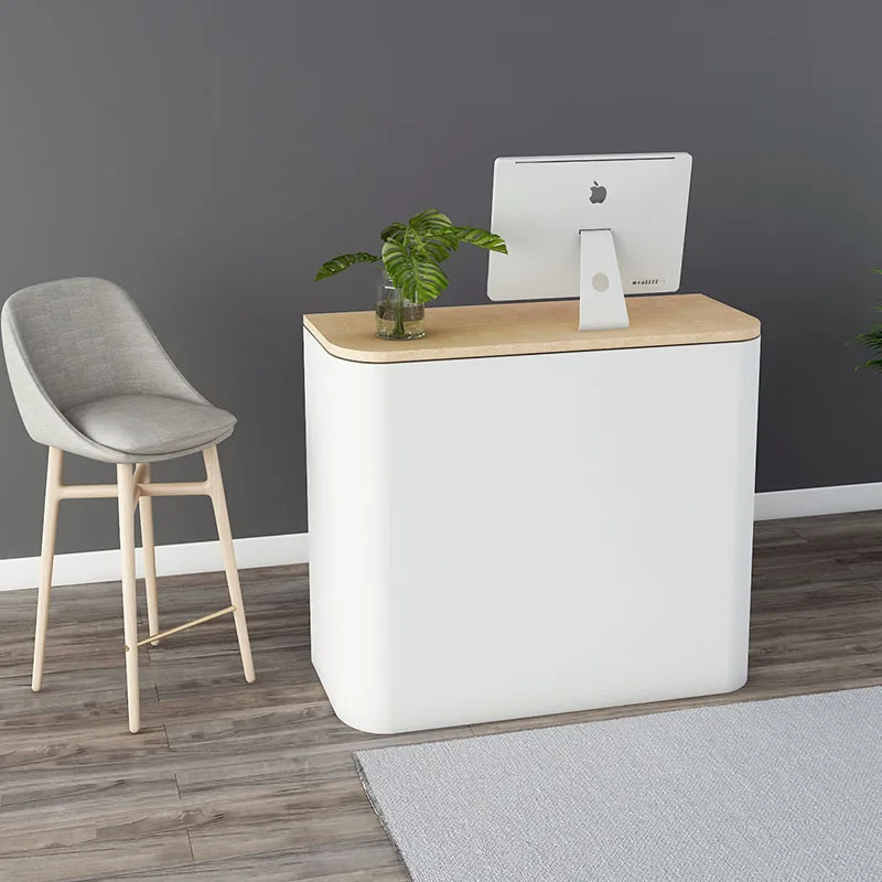 

Simple modern paint checkout page counter women's clothing store small bar table beauty salon barber shop reception