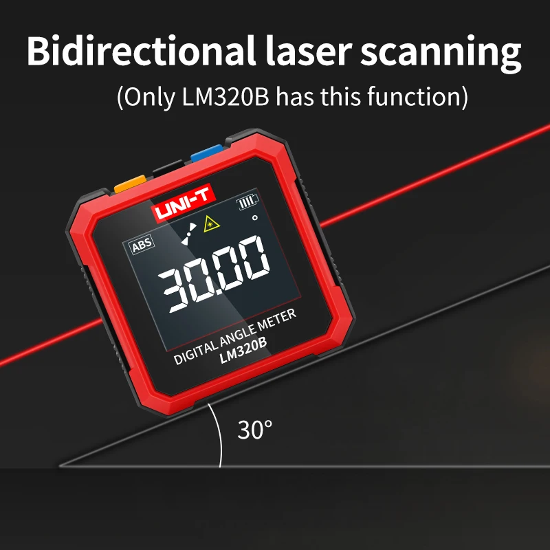 UNI-T LM320A LM320B Digital Inclinometer Electronic Angle Meter 4*90° Protractor Magnetic Laser Leveling Tool Angle Tester