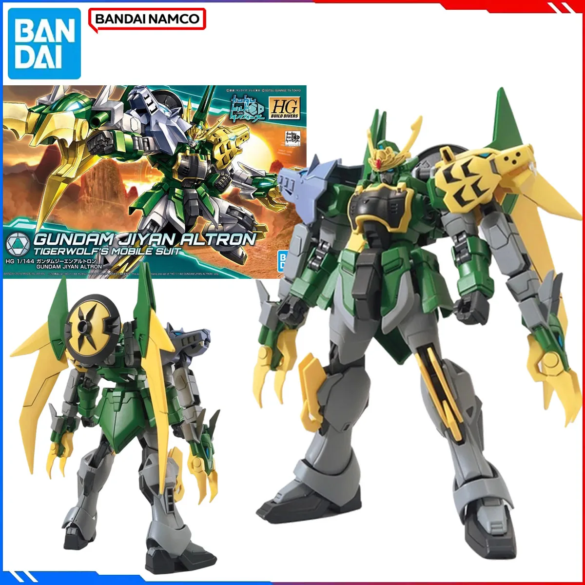 

Genuine Bandai Original Gundam Figure Model Kits HGBD 1/144 Anime Figures Jiyan Altron Tigerwolf's Mobile Suit Action Model Toys