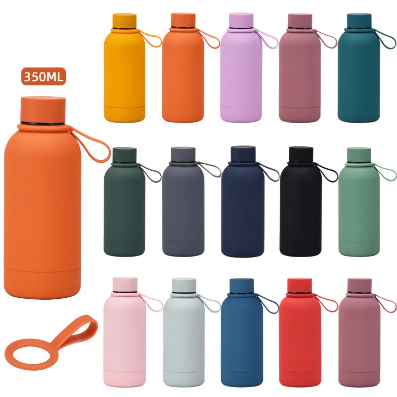 

350ML MINI THERMOS CUP With Rope Lifting,Small Mouth Vacuum Flasks,Stainless Steel Drinkware,Travel WATER BOTTLE For Children