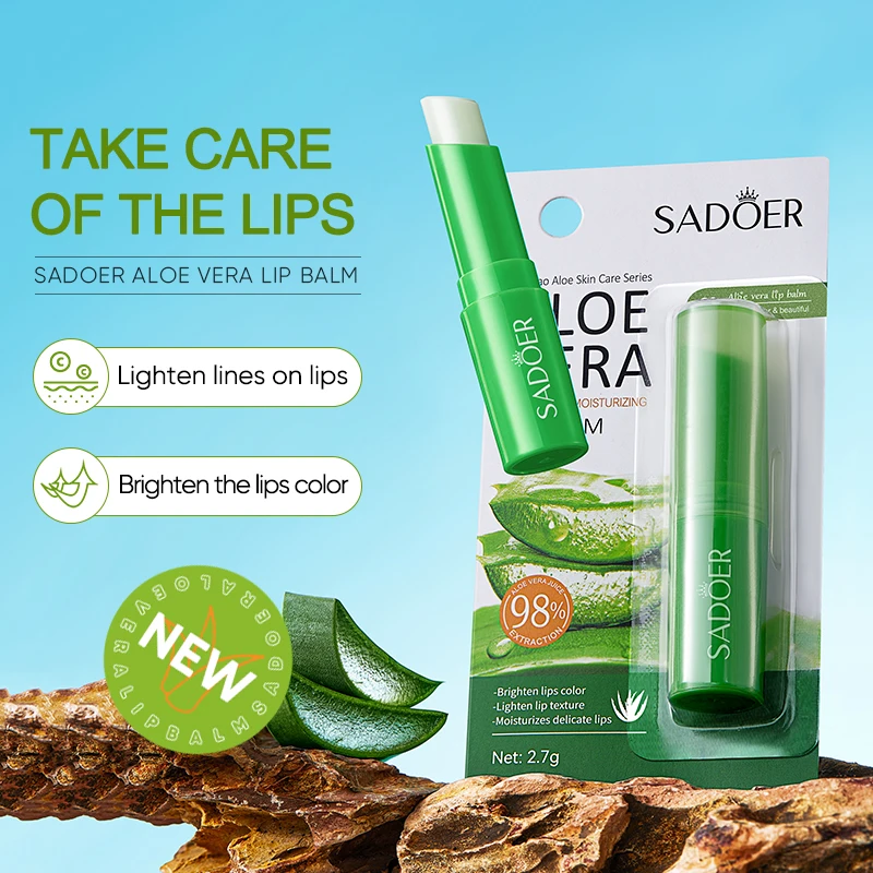 Lip Aloe Balm Nourishing Refreshing Hydrating and Moisturizing Preventing Cracking and Repairing Lips Gentle Non Irritating