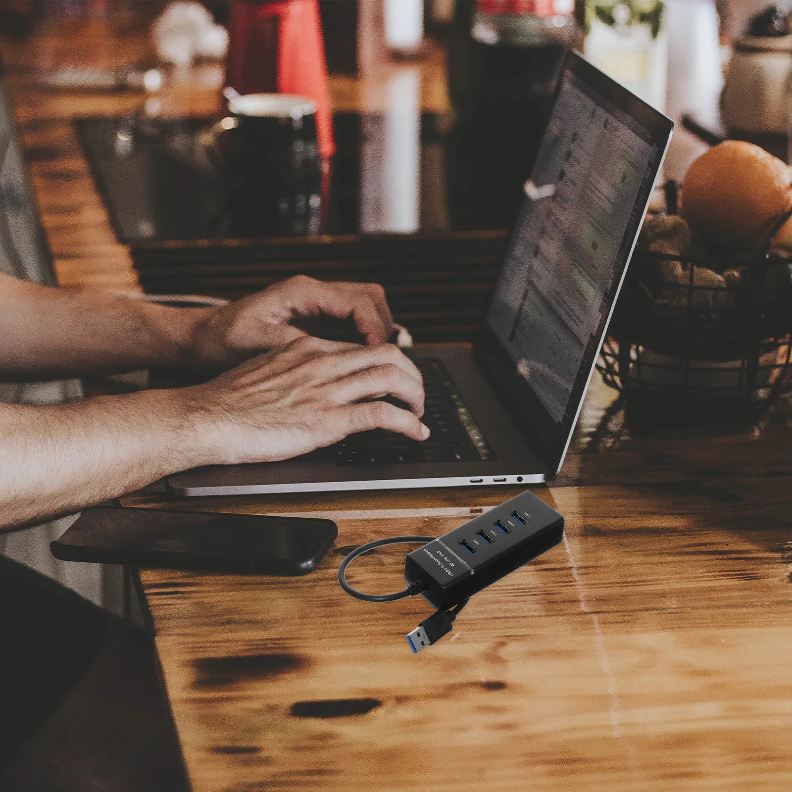 

1Pcs USB 3.0 Hub 4 Ports Splitter Adapter Compact Lightweight Design for Home Office Travel Compatible with USB 1.1