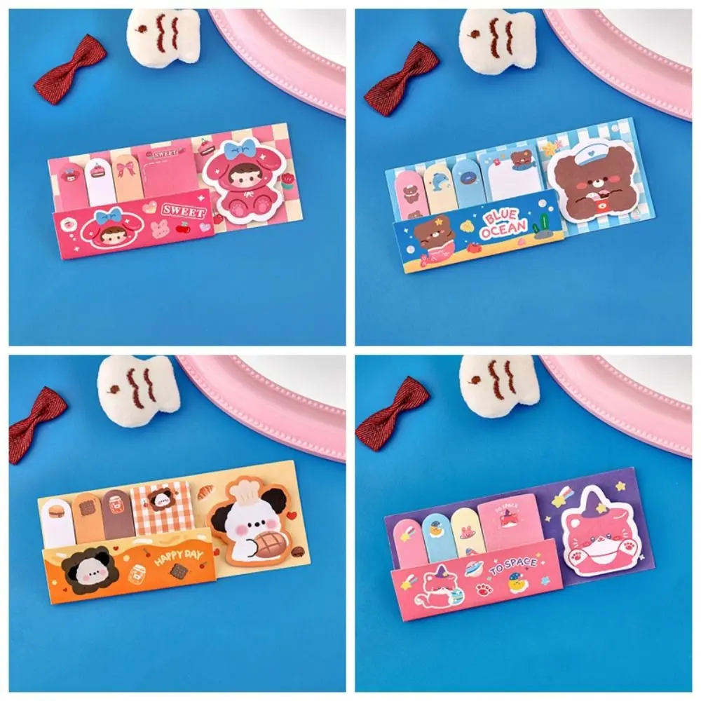 Kawaii การ์ตูนผสม Sticky Notes แบบพกพารูปพิเศษข้อความ N ครั้ง Sticky ลักษณะสูงระดับ Creative