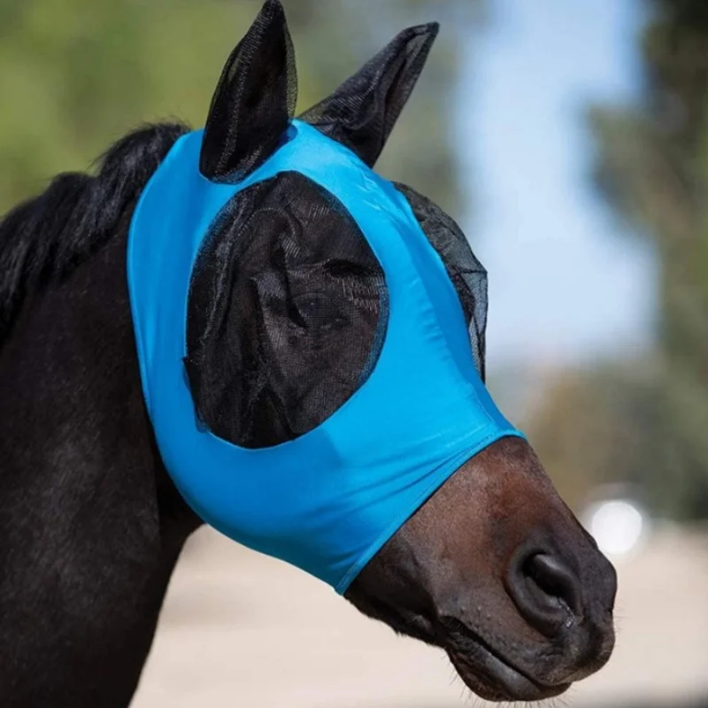 Horse face mask, horse face protective mask, breathable and elastic horse mosquito and insect proof mask, horse equipment headge