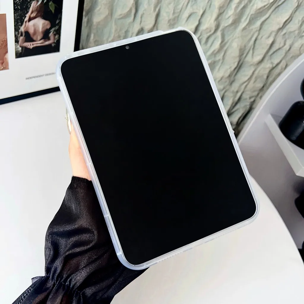 Matte Transparent Shell For iPad 11th 2025 11 inch A16 Air 11 7 5 4 3 Pro 2 1 10th 10.9 10.2 9.7 Mini 7 6 5 4 With Bracket