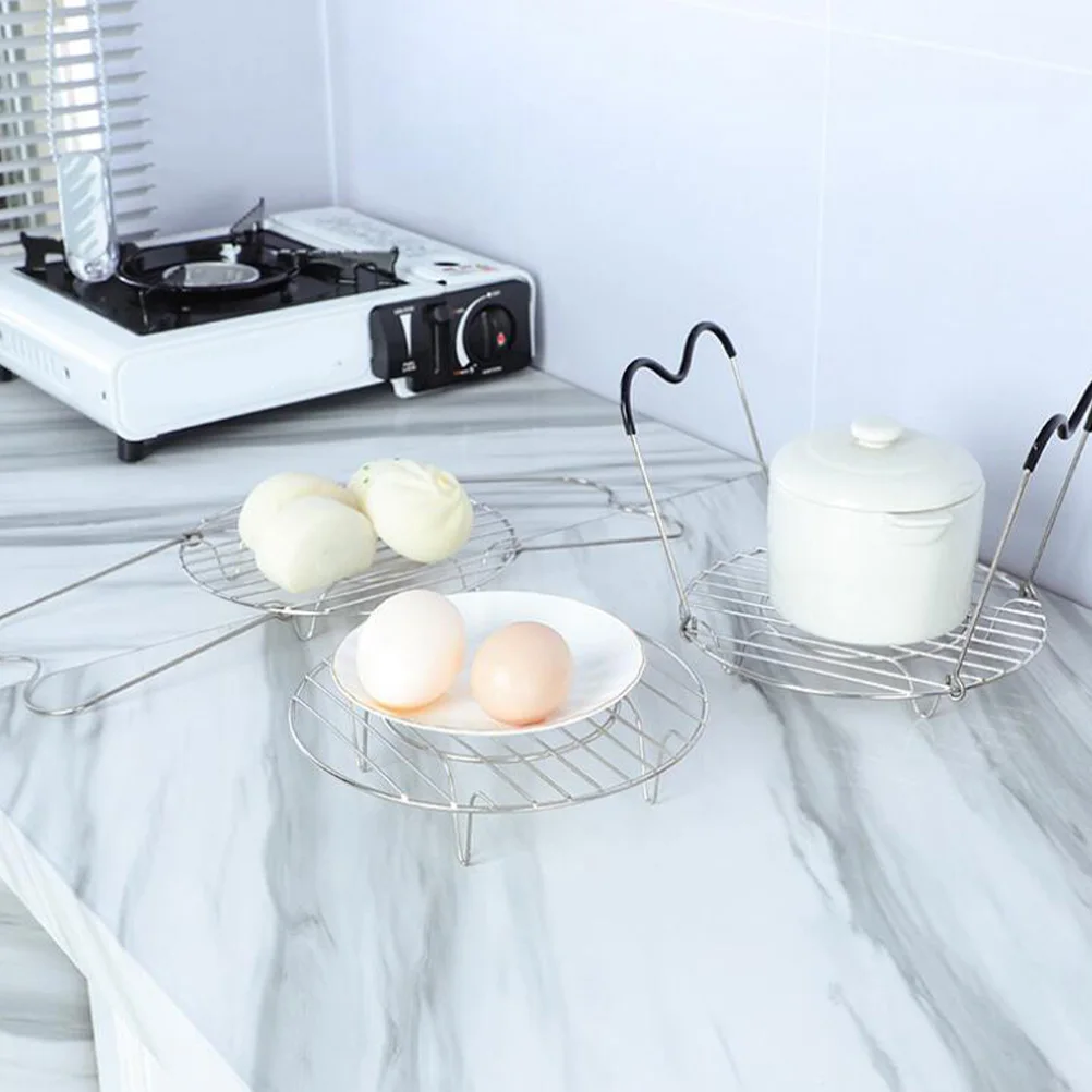 

Stainless Steel Steaming Rack Heavy Duty Kitchen Steam Shelf For Pot Plate Anti-Scald Household Cooking Utensil Steamer