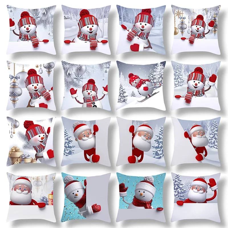 

Home decoration Christmas decorative printed pillowcase polyester cushion cover is suitable for bedroom living room