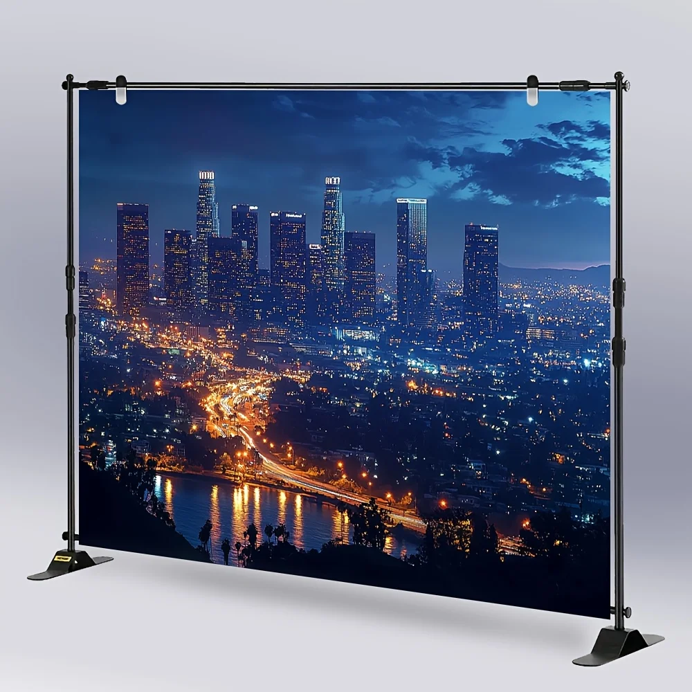 Modern City Skyline Night View Tapestry Wall Hanging Decorative Urban Art Print Panoramic Metropolitan Landscape Decor for Home