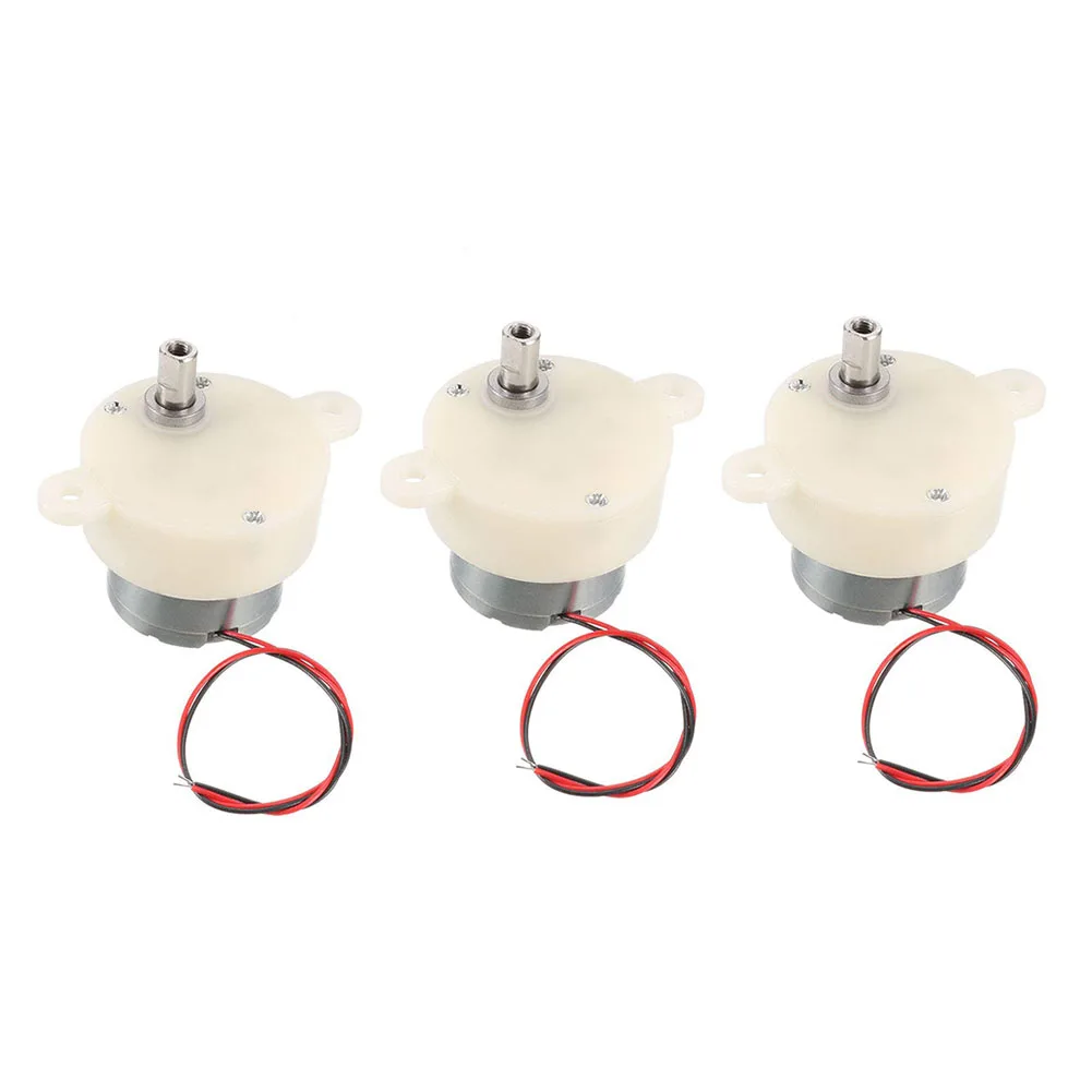 3PC Reducing Motor DC 6V 5RPM High Torque Rotary Speed Dual Flat Tapping Shaft Reducing Motor For Stage Lighting Electric Device