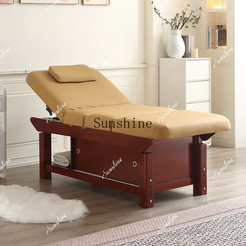 FT  Solid wood high-end beauty salon special massage bed with hole multi-function