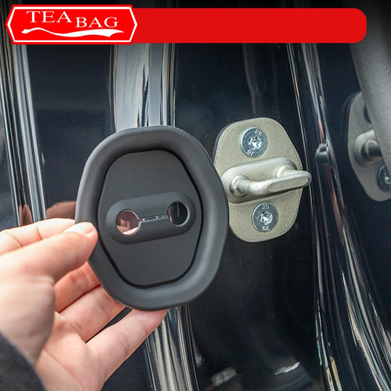 For BYD KING DMI BYD Chazor 2024 Car Styling Damping Pad Lock Cover Decorative Silicone Cover Auto Modification Accessories