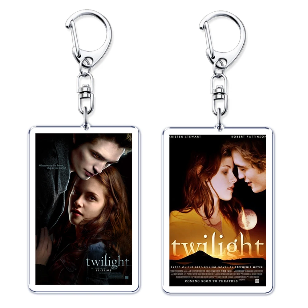 Movie Twilight Vampire Keychain for Accessories Bag Pendant Bella Swan Edward Cullen Eclipse Key Chain Keyring Jewelry Fans Gift