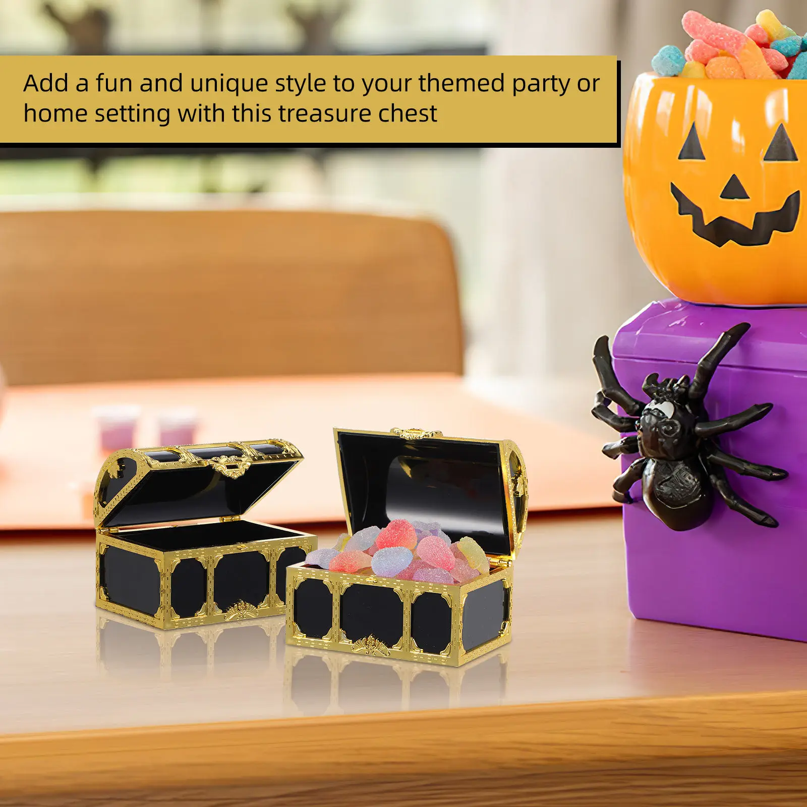 

Набор из 12 пластиковых шкатулок-сундуков для конфет в стиле пиратского сундука, винтажные коробки для хранения, подарки для свадебных вечеринок, винтажные шкатулки-сундуков