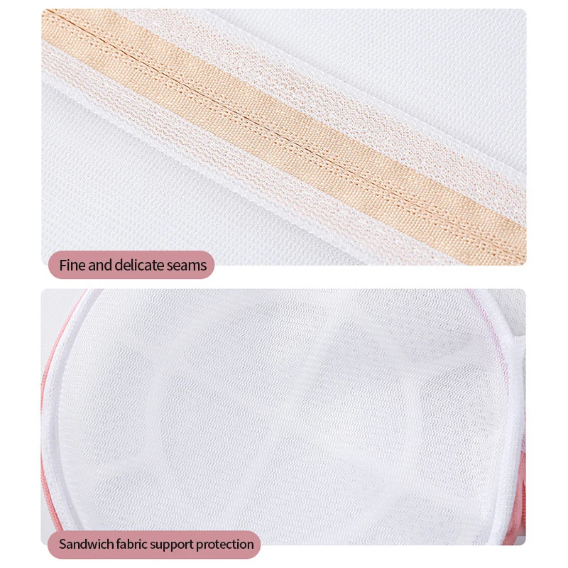 Household Mesh Laundry Bag Zipper Washing Laundri Net Bra Socks  Underwear Sorting Wash Bags Foldable Washer Clothes Organizer