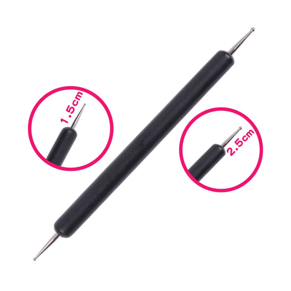 5 Stuks Double-Ended Nail Puntjes Stylus Gereedschap Voor Polymeer Klei Beeldhouwen Embossing Nail Art Balpen Schilderen gereedschap