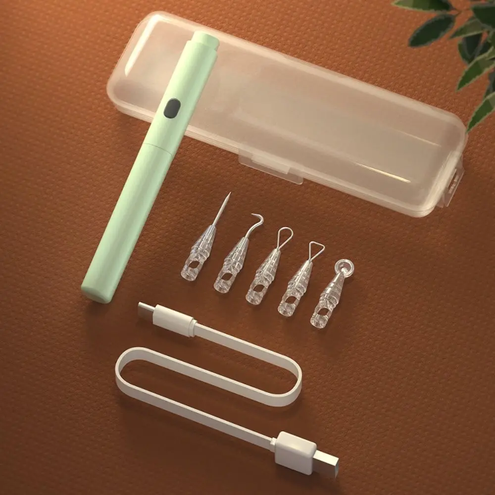 

5in1 Electric Luminous Acne Blemish Needle Professional Pimple Popper Tool Pimples Removal Tool USB Charging Skin Care Tool
