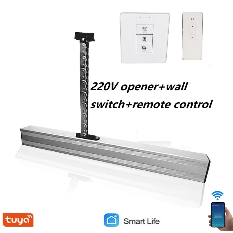 220V Works with Tuya wifi or Tuya zigbee Switch 400mm automatic Chain Electric Window opener closer shutter opener motore