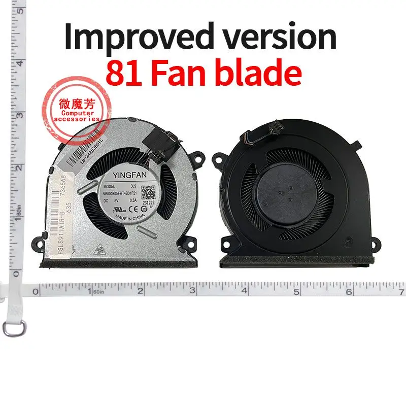 Laptop Cooling Fan For ThundeRobot TR 911Air 911 Air S7-TA For Gigabyte RP46 0FL0F0000H 4INLAFAST003A S7-DA5NP S7-TA5NB S7-DA7NP