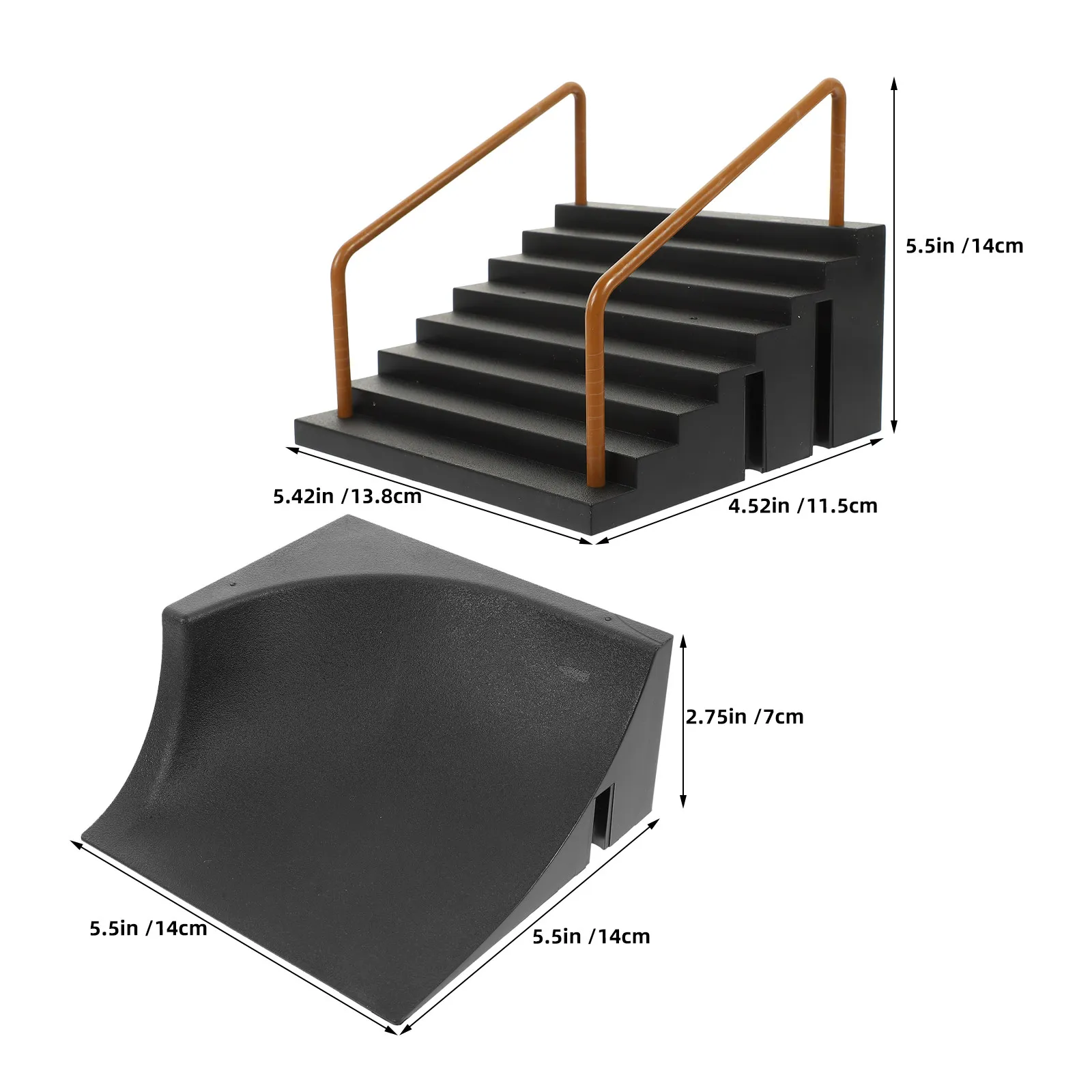 2Pcs Fingerboard Ramp Park Accessories Fingerboards Obstacles Mini Skate Board Toy Skateboard Ramps Set Indoor - view 6