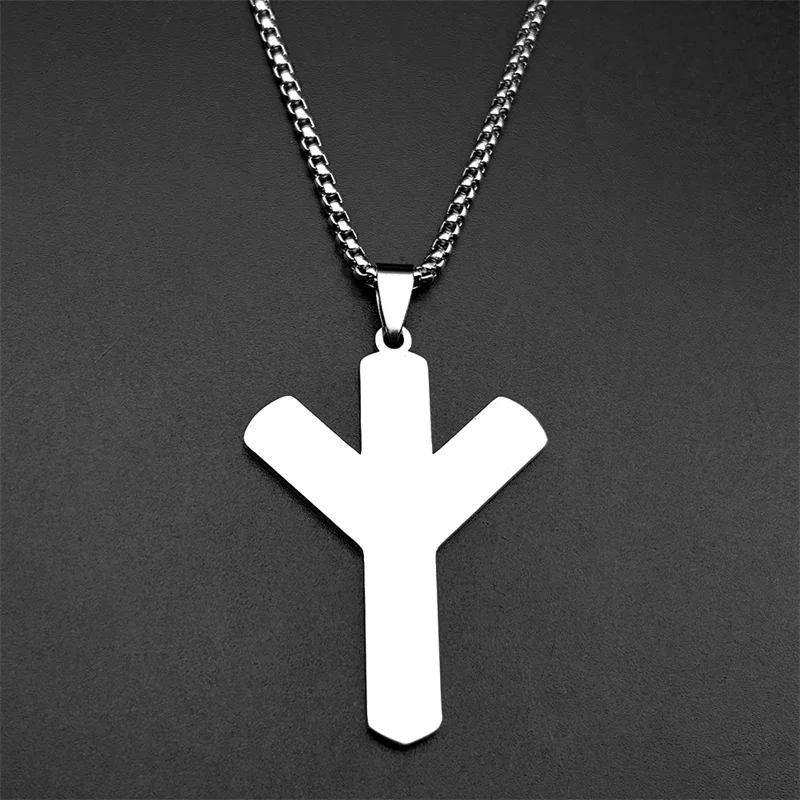 Norse Viking Rune Eye of Providence Compass Cross Pendant Necklace for Women Men Celtic Knot Symbol Chain Divination Jewelry view 2