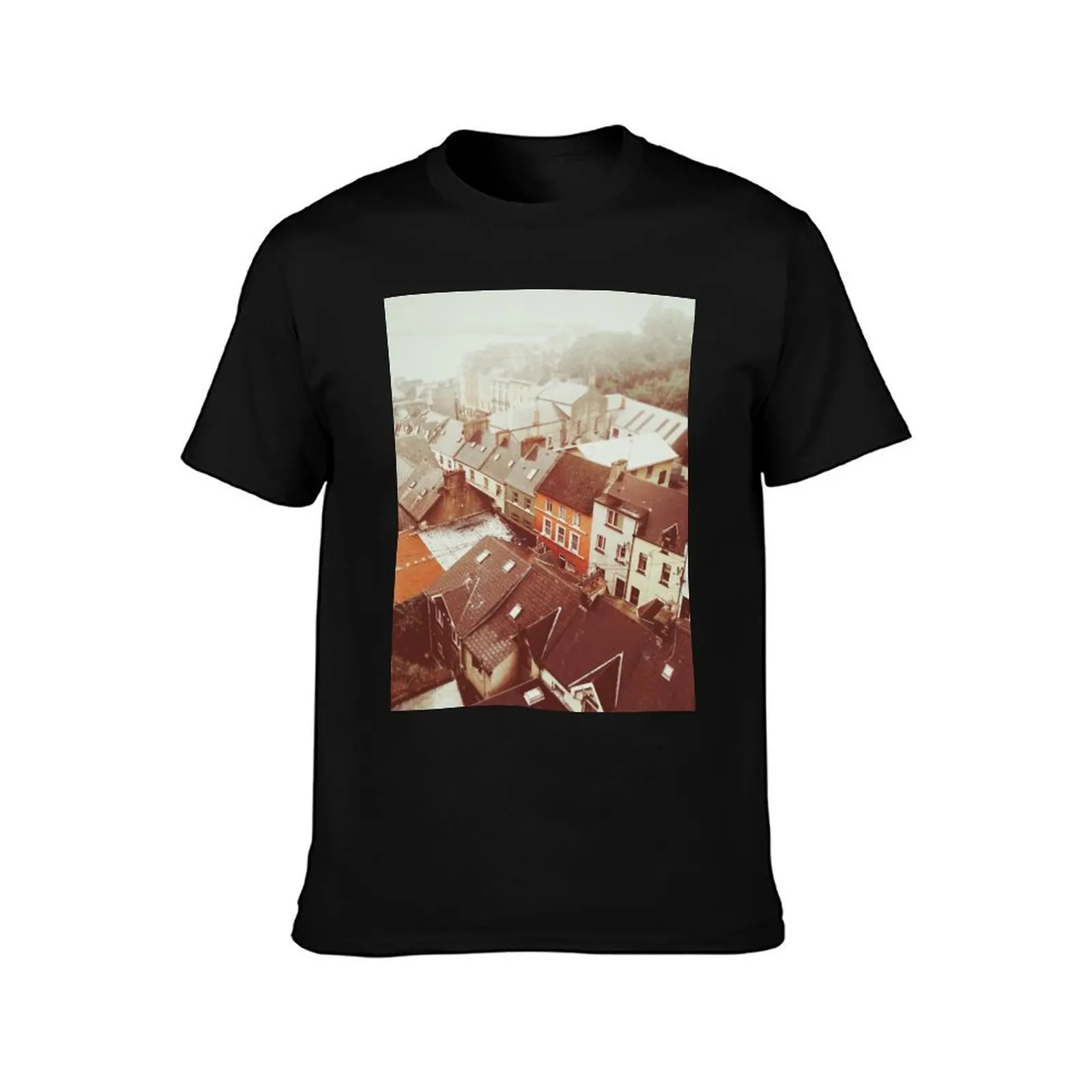Cobh, County Cork, Ireland Atmospheric Original Artwork T-Shirt Tough Fabric Work Tee