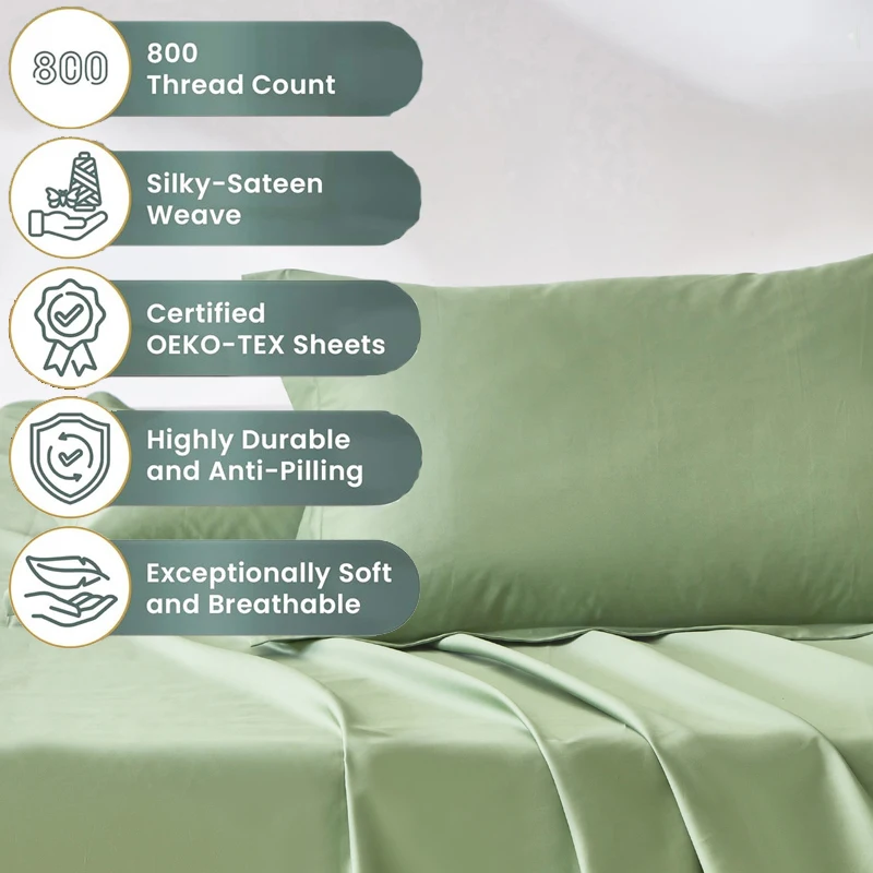 [Only Include Pillowcase 2Pcs] Egyptian Cotton Protect Hair Skin Pillowcase Bedding Pillowcase Pillow Cover