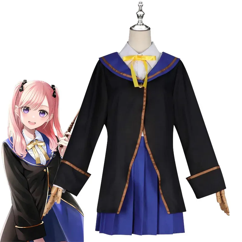 

Anime Spica Virgo Cosplay School Black Cat And The Witch Classroom Magical Girl JK Uniform Skirt Halloween Costume d