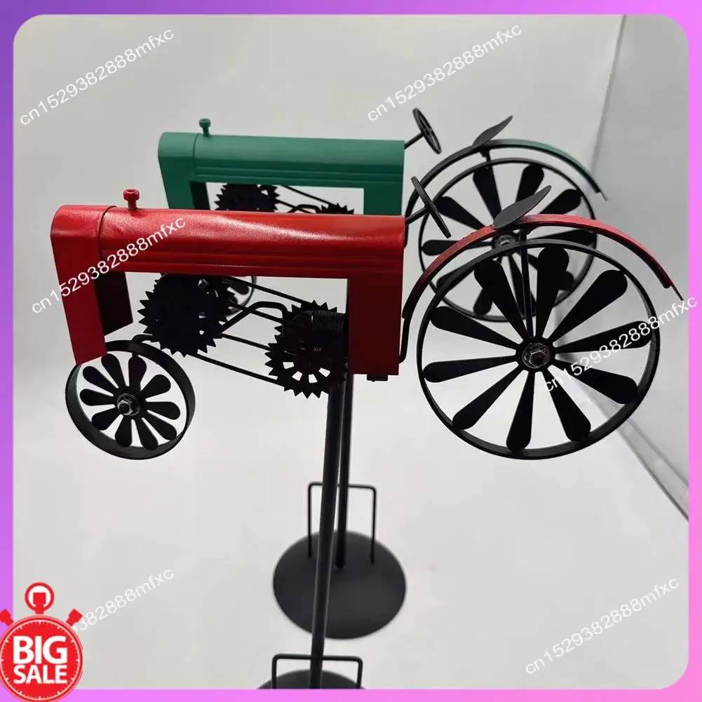 

Big Deal Garden Stake,Farm Tractor,Turning Wheels, Vintage Finish,Tractor Wind Spinner,Tractor Yard Stake Cart