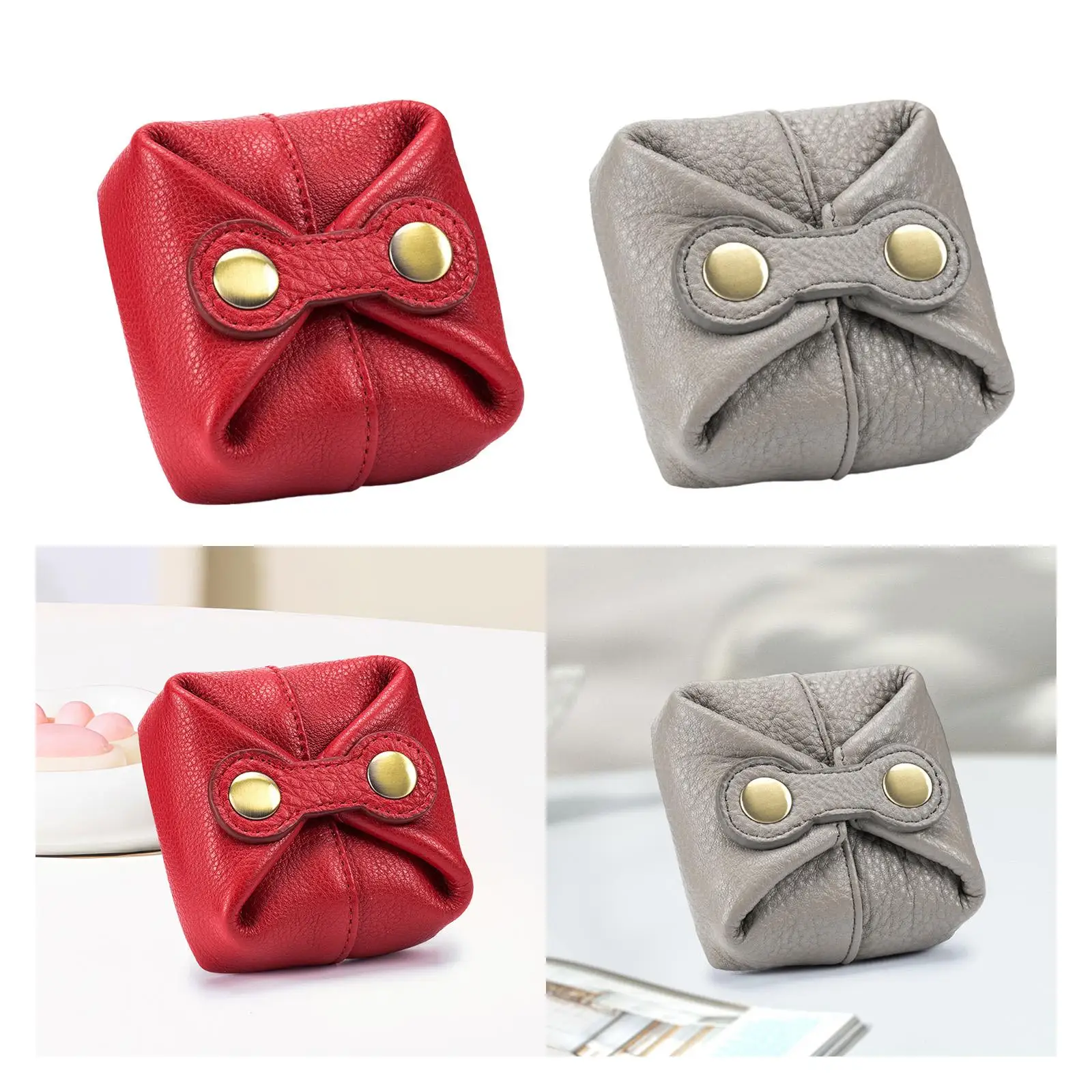 Coin Bag Soft Organizer Snap Closure Gifts Portable Lightweight Coin Purse for Earbuds Mini Mirrors Earphone Men Women U Disk