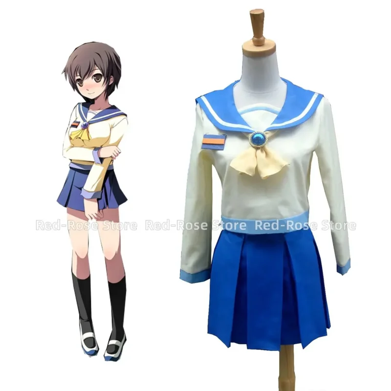 qq28LQUnisex Anime Cos Corpse Party Naomi Nakashima Cosplay disfraces traje Halloween uniforme de Navidad tamaño personalizado