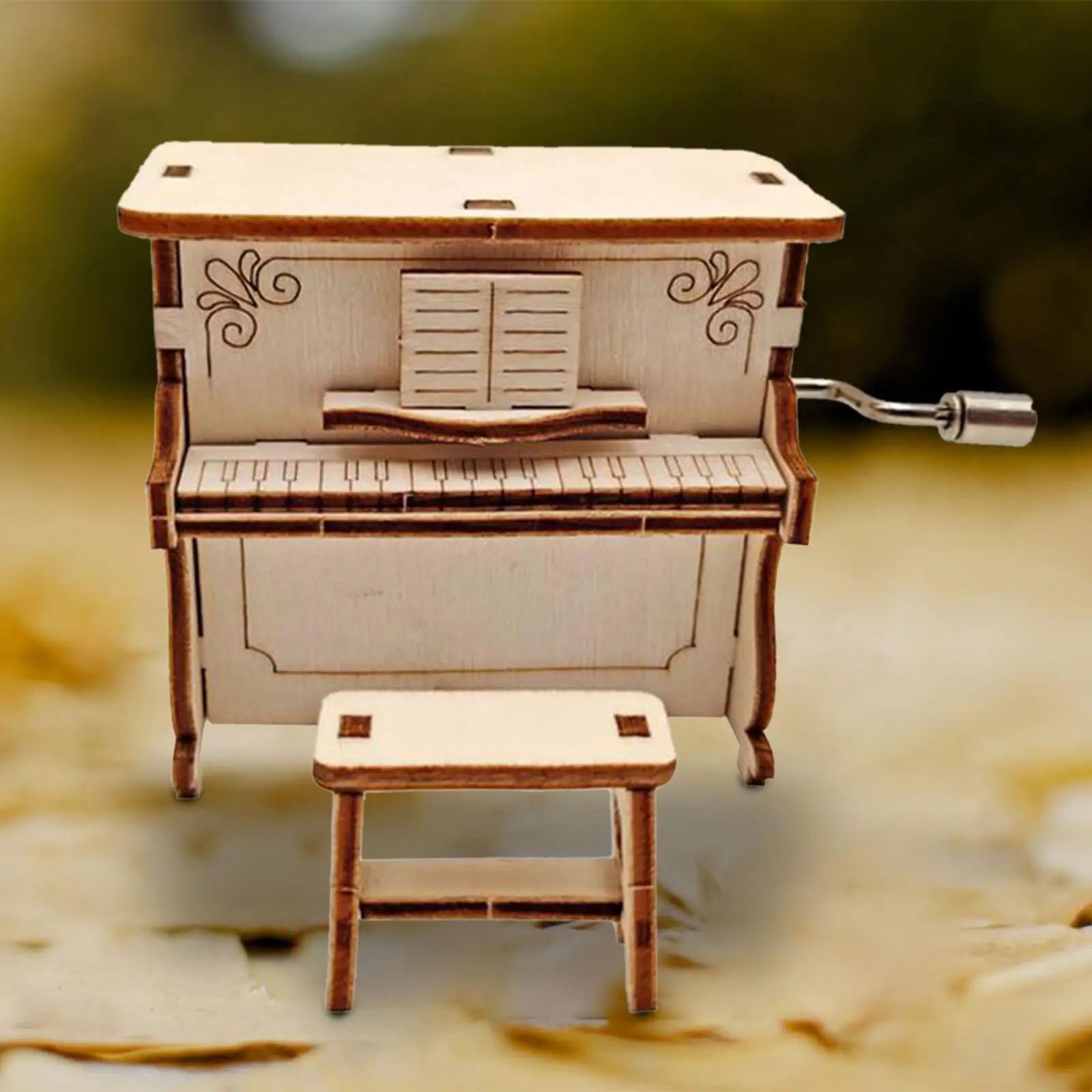 DIY Piano Kit 3D Wooden Puzzle Educational Toys Instrument Toy Assembly Toys