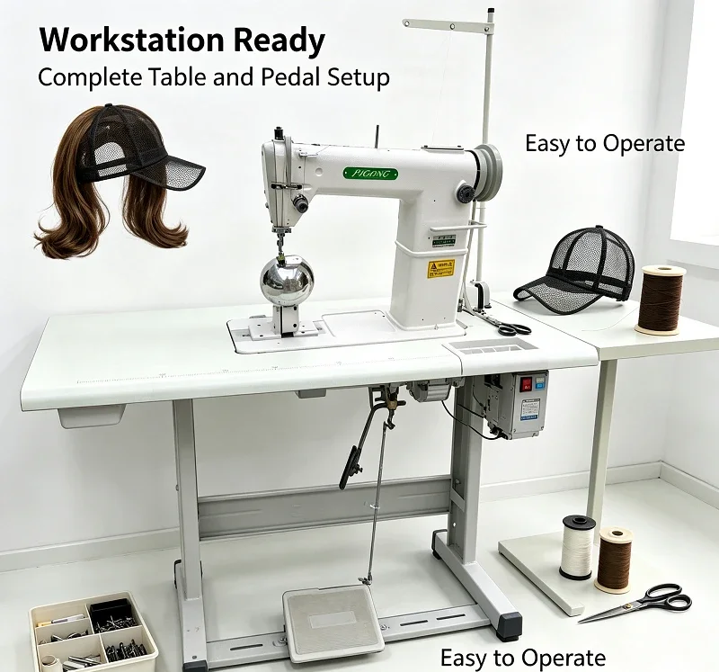 for 810 Post Bed Wig Sewing Machine Servo Motor High Speed Hair Extension Weft Stitching Equipment